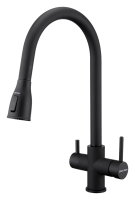 Смеситель для кухни Paulmark Lange La214212-401 с подключением к фильтру, цвет антрацит