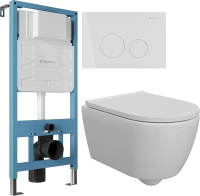 Комплект Унитаз подвесной DIWO Коломна 0700 + Инсталляция Aqueduto Tecnica TEC01 + Кнопка Circulo CIR0110 европейский белый Комплект Унитаз подвесной DIWO Коломна 0700 + Инсталляция Aqueduto Tecnica TEC01 + Кнопка Circulo CIR0110 европейский белый