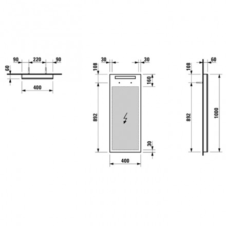 зеркало laufen alessi one 4.4841.1.097.200.1