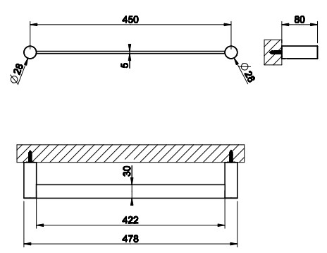 Полотенцедержатель Gessi Gessi316 54800#299 цвет-Black XL