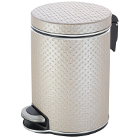 Ведро для мусора Geralis V-PLH-B бежевое цвет хром, 5 л