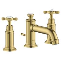 Смеситель Axor Montreux для раковины 30, на 3 отв., с донным клапаном, цвет: шлифованная медь