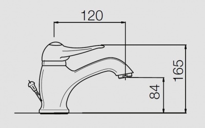 смеситель для раковины nice archimede бронза n-2700-17b с донным клапаном