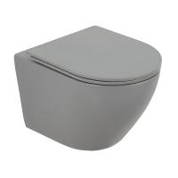 Унитаз подвесной безободковый BelBagno Colorato BB062CHR-GR, без сиденья, цвет серый