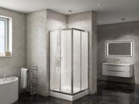 Душевой уголок BelBagno Due 90х90 DUE-A-2-90-C-Cr профиль Хром стекло прозрачное