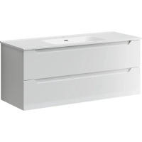 Тумба под раковину SANCOS Norma 2.0 1190х450х500, c двумя ящиками, белая глянцевая арт. NR2.120-1W