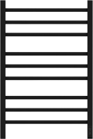 Полотенцесушитель Point Вега PN71858B электрический, 50x80 см, черный