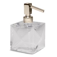 Дозатор для мыла Bertocci Grimilde 119 9048 6050 настольный, прозрачный хрусталь/nichel mat