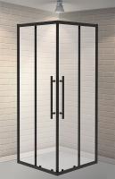 Душевой уголок Esbano Flex 100x100 ESOGF100KVB профиль Черный стекло прозрачное