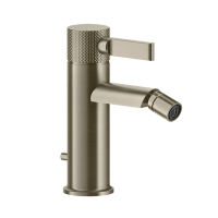 Смеситель Gessi Inciso 58007#149 для биде на 1 отверстие с донным клапаном цвет finox