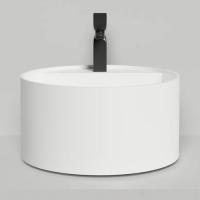 Раковина накладная 45х45 см Salini Armonia Round Top 02 130422TM, мат-л: S-Stone, цвет: белый матовый
