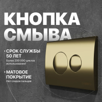 Кнопка смыва для инсталляции DIWO 7315 для унитаза, пластик, цвет матовое золото