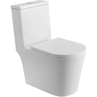 Унитаз-моноблок BelBagno Tre BB673CP-MN-TOR/SC безободковый, торнадо, с сиденьем микролифт, белый