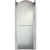 Душевая дверь Migliore Diadema 80 L 22718 профиль хром, стекло прозрачное с декором
