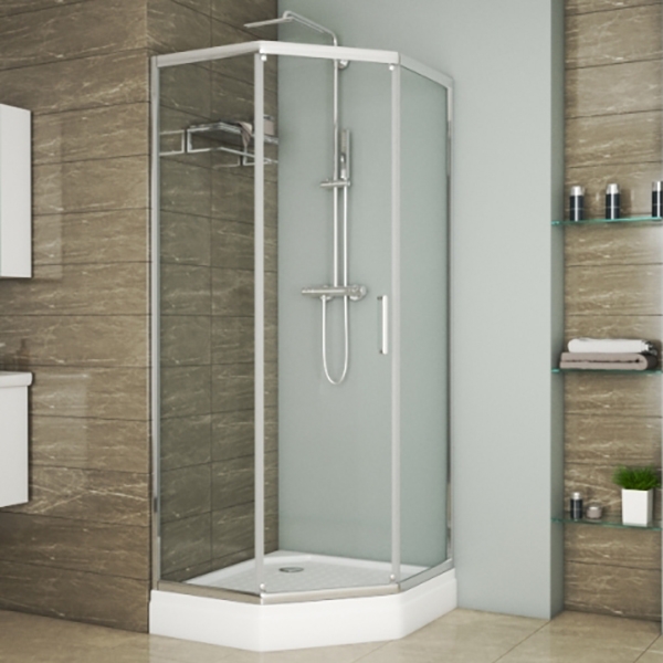 душевой уголок bravat line 90×90 bs090.6115a профиль хром, стекло прозрачное