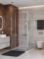 Душевой уголок Cezares Lux LUX-AH-FS-11-100/80-C-CR 100x80 см, профиль хром, стекло прозрачное