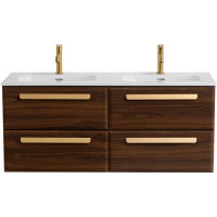 Тумба под раковину Cezares Eco-Cer-N 120 ECO-CER-N-1200-4C-SO-2-NCS-P подвесная Орех шоколад Софт без ручек