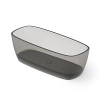 Ванна Dea Design Soul DD8632 1700 R4 отдельностоящая, Glasstech, прозрачная смола, 170х72х56см., Smoky Black R4