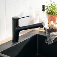 Смеситель для кухни Hansgrohe Zesis M33 74800670, черный матовый