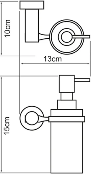 Дозатор для мыла WasserKRAFT Donau K-9499 хром
