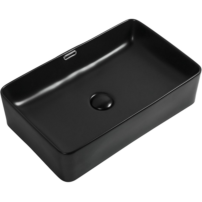 Раковина накладная 55 см Aquanet Perfect-3-MB 00273676 черный матовый