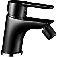 Смеситель Webert Sax Evolution SE840102560 для биде, с донным клапаном, черный матовый