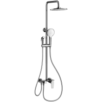 Душевая система Wonzon & Woghand WW-A30874-CR 224 мм, со смесителем, хром