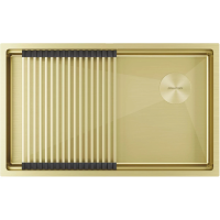 Кухонная мойка Paulmark Next-Pro PM707445-LG 74x45 см, светлое золото