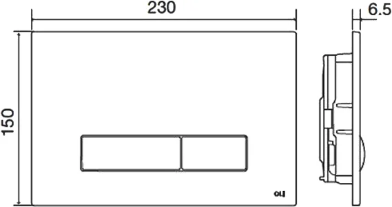 кнопка смыва для инсталляции oli glam 139187 пластик, цвет черный