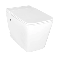 Унитаз Azario AZ-101 A приставной, горизонтальный слив, с сиденьем микролифт, 60x36x41 см, белый