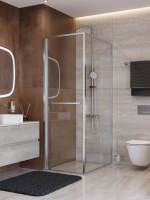 Душевой уголок Cezares Lux LUX-AH-FS-1-70/80-C-CR 70x80 см, профиль хром, стекло прозрачное