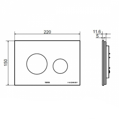 кнопка смыва toto neorest e00003t