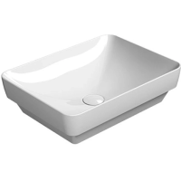 Раковина GSI Pura 884711 накладная, 50x38 см, цвет Bianco lucido