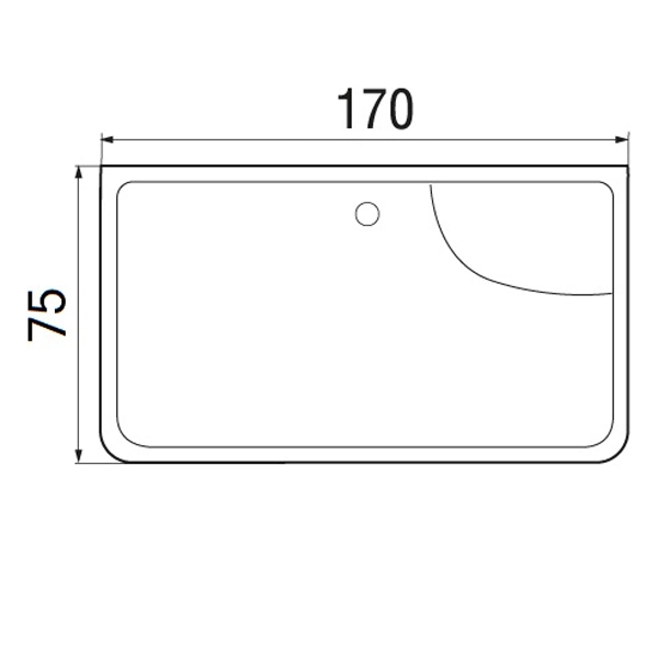 акриловая ванна wemor 170x75x55 см 10000006118 белая