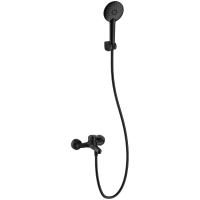Смеситель для ванны Wonzon & Woghand WW-4530-MB с душевым гарнитуром, черный матовый