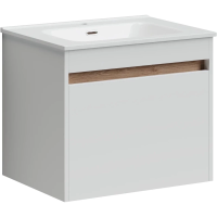 Тумба под раковину SANCOS Smart 590х450х500, c двумя ящиками, белая глянцевая арт. SM60W