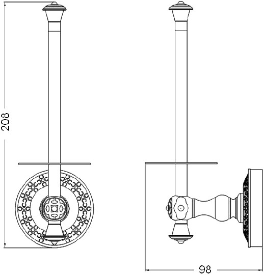 Держатель запасного рулона ZorG BR AZR 09 BR цвет бронза