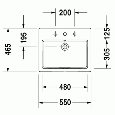 накладная раковина в ванную duravit vero 315550030