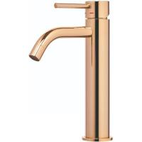 Смеситель Paffoni Light LIG081ROSE для раковины, без донного клапана, высокий, излив 16.2 см, розовое золото