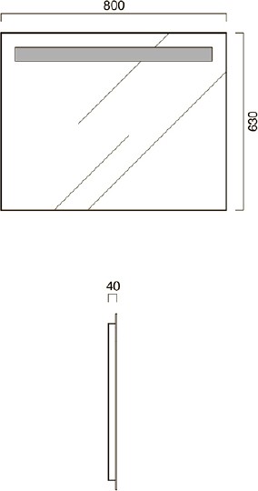 зеркало inova sq402 80 см