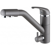 Смеситель для кухни Paulmark Hessen He213017-402 , серый металлик