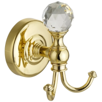 Двойной крючок Migliore Amerida 16600 цвет золото с кристаллом Swarovski