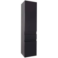 Шкаф пенал Jacob Delafon Madeleine EB2069D-J52 35x34x147см, подвесной, правый, цвет черный глянец