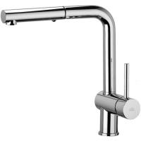 Смеситель Paffoni Light LIG285CR-MET для кухни, выдвижной излив, душ, хром глянцевый