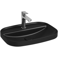 Раковина Isvea Infinity 10NF50055SV-2N полувстраиваемая, 55x40 см, черный матовый