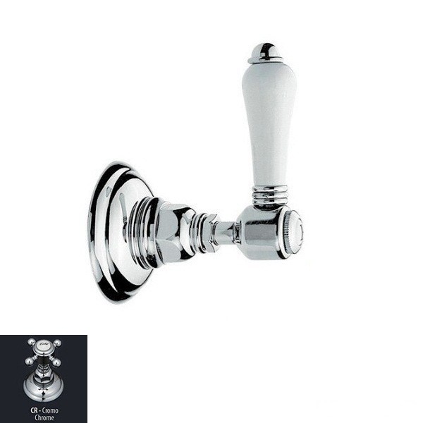 Вентиль запорный Nicolazzi Thermostatico 4912 CR 78, ручка 78 P.M. Blanc