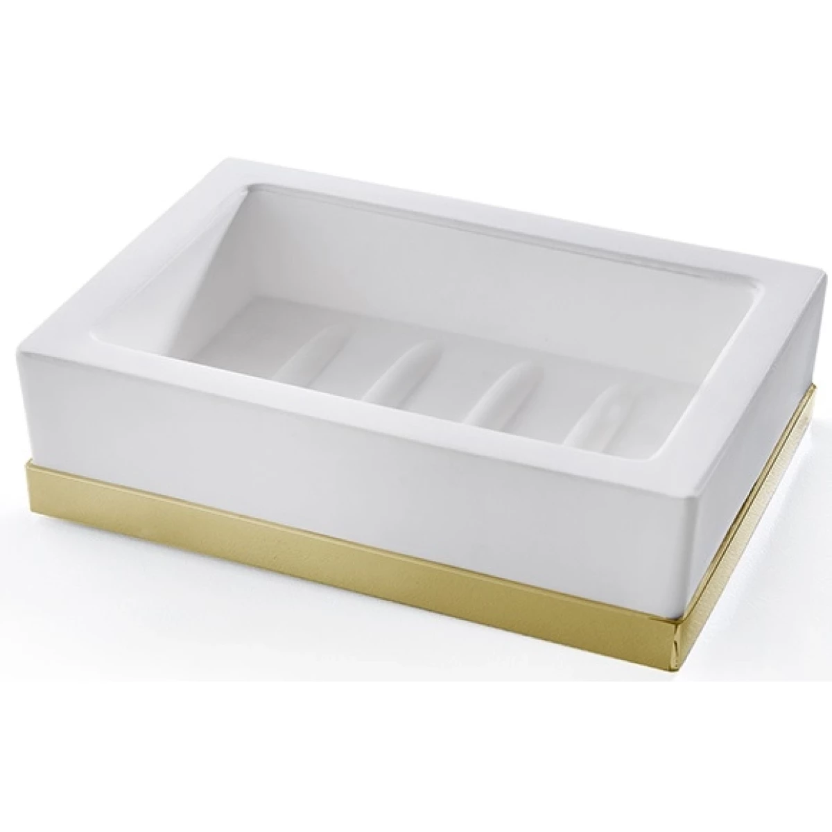 Мыльница 3SC Mood Deluxe MDW01AGD цвет белый матовый | золото