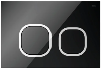 Кнопка смыва для инсталляции IDDIS Uniglass UNG01BCi77 стекло, черный, хром