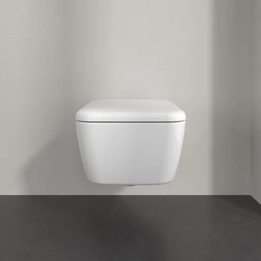 унитаз подвесной villeroy&boch skyla 4682cl01 с сиденьем микролифт, цвет альпийский белый
