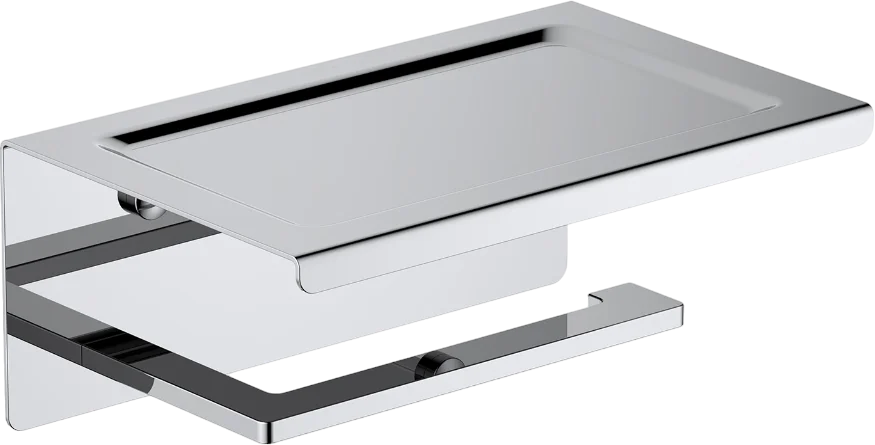 Держатель туалетной бумаги AQUATEK Либра AQ4309CR с полкой для телефона, хром